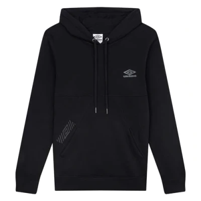 Image of Umbro Mens City Silo Hoodie Black/Woodland Grey M