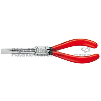 Image of Knipex Long Nose Pliers black atramentized, plastic coated 160 mm (self service card/blister) 30 11 SB