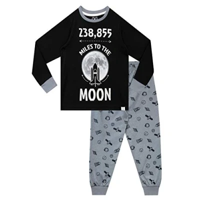 Image of Harry Bear Boys Pyjamas Space Black 10 11 Years