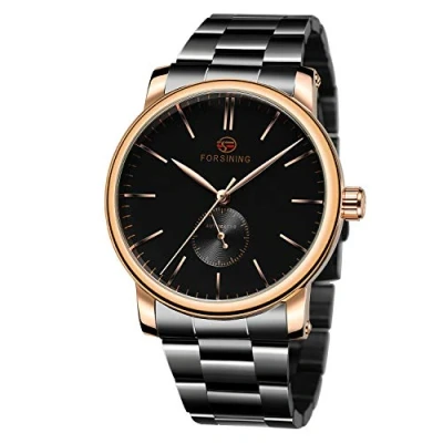 Image of FORSINING Automatic Watches for Men Stainless Steel Waterproof Hand Wind Wrist Watch