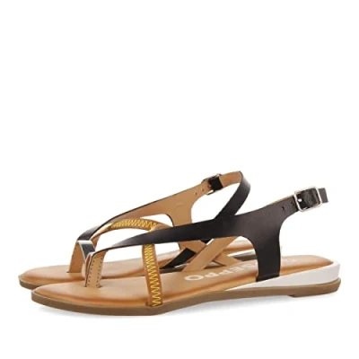 Image of GIOSEPPO Women&#039;s Gioux Sandal, Black/White, 7.5 UK