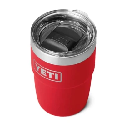 Image of YETI Rambler Cup,Vacuum Insulated Stainless Steel Stackable Cup with Magslider Lid, Rescue Red, 8 oz (237 ml)