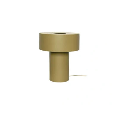 Image of Hübsch table lamp Aki, khaki, iron, E27, height 37 cm