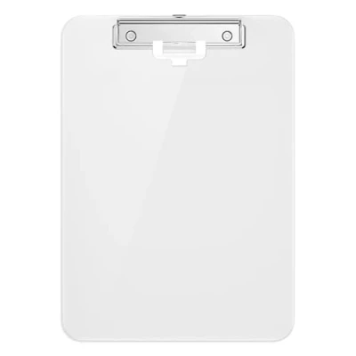 Image of Hnogri Plastic Clipboard, White Clipboard Standard A4 Letter Size Clipboards for Nurses, Students, Office and Women, with Pen Holder Low Profile Clip, 12.5 x 9 Inch, (White)