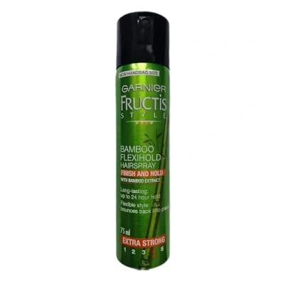 Image of garnier fructis bamboo fleixi hold hairspray with mother of pearl 75ml