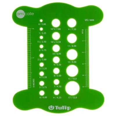Image of Tulip Knitting Needle Gauge, Mixed, Green, One Size