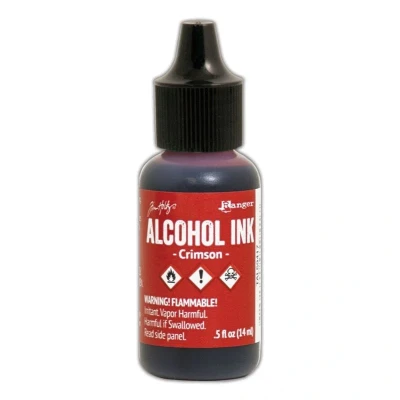 Image of Ranger Tim Holtz TAL59417 Alcohol Ink, Crimson, 0.5oz