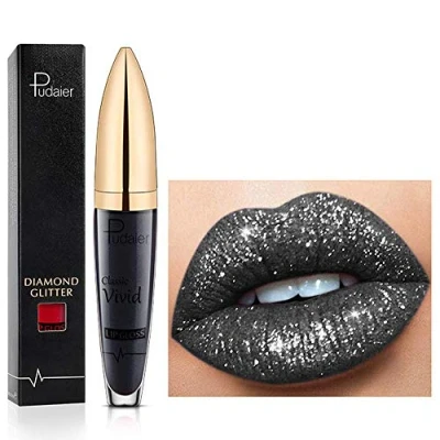 Image of 18 Color Diamond Glitter Lipgloss Lipstick Shiny Matte Liquid Lipstick, Lip Gloss Long Lasting Non Stick Cup Lipsticks Natural Smooth Comfortable (18)