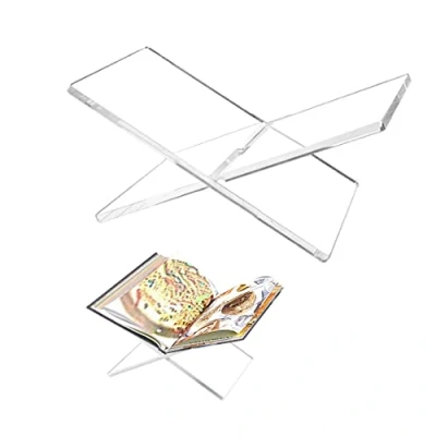 Image of Acrylic Book Stand Clear Holder for Books, Newspaper, Magazines, Textbooks, Recipe Picture Display