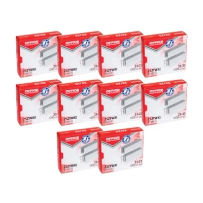 Image of Office Products 18072389 19 Staples 23/23 Silver / 10,000 Pieces (10 x 1000 Pieces) Standard Hand Staples/Staples/Paper Clips/Galvanised