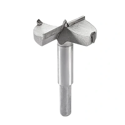 Image of Sourcingmap Forstner Drill Bits 48mm, Tungsten Carbide Wood Hole Saw Auger Opener, Woodworking Hinge Drilling Boring Bit Cutter Cutting Tool (Silver Gray)
