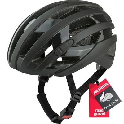 Image of ALPINA Unisex Adults, RAVEL cycling helmet, black matt, 51 56 cm