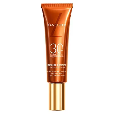 Image of Lancaster Infinite Bronze Tinted Protection Sunlight Cream SPF30 Light/Medium Shade 50ml