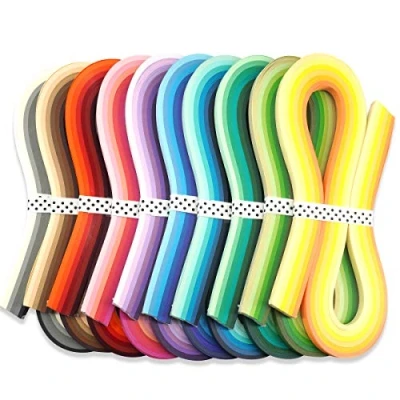 Image of JUYA Multi Color Paper Quilling Strips Set 60 Colors 10 Packs 54cm Length Width 3mm (0.12 in)