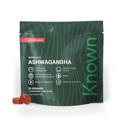 Image of Known Ashwagandha Gummies 3000MG High Strength by Nutrition with Vitamin B6 30 Two a Day 15 Supply