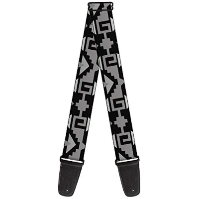 Image of Buckle Down Guitar Strap Navajo2 Black/Gray 2&quot; Wide 29 54&quot; Length