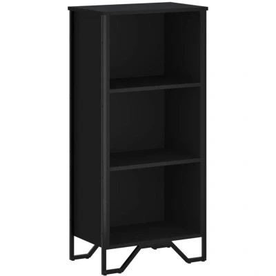Image of vidaXL Bookcase Black 50x31x106 cm Engineered Wood