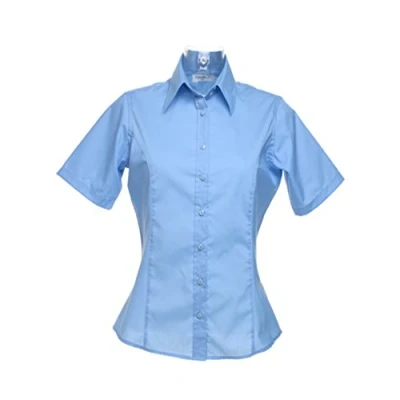 Image of Kustom Kit Womens/Ladies Short Sleeve Business/Work Shirt (10) (Light Blue)