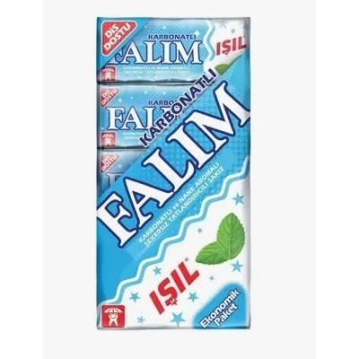 Image of Global Daily Goods Falim Sugarless Plain Gum with Carbonate and Mint, 100 Pieces (5 x 20 Pieces)