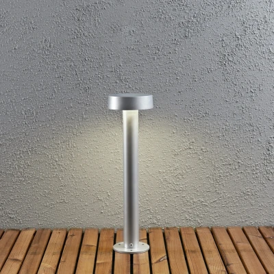 Image of Pesaro Outdoor Modern Bollard Light Grey 7W LED, IP54