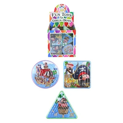 Image of  Henbrandt 10x Mini Pirate Puzzle Mazes for Kids Maze Birthday Party Home School Classroom Prize Loot Bag Filler Favour Boys and Girls