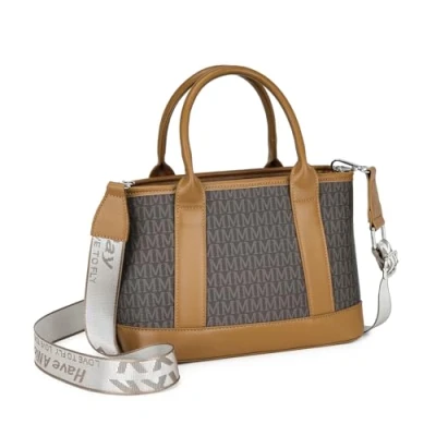 Image of Miss Lulu Woman Handbag Elegant M Print, Jacquard Shoulder Strap, Lightweight for Everyday Elegance
