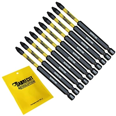 Image of 10 x SabreCut SCPZ189_10 89mm PZ1 Magnetic Impact Screwdriver Driver Bits Set Pozi Pozidriv Heavy Duty Compatible with Dewalt Milwaukee Bosch Makita and More