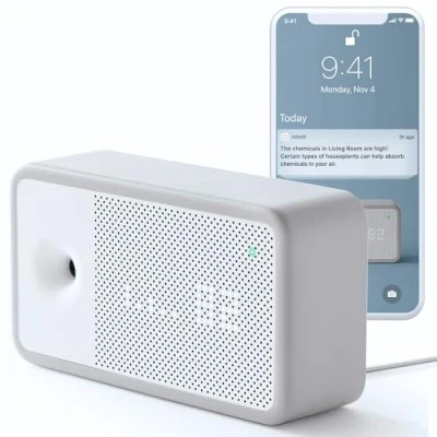 Image of Awair Element CO2 Monitor, Air Quality Indoor Pollution Sensor, Temperature, PM2.5, VOCs, Real Time Tracking, iOS/Android App, Comprehensive Home Monitoring for a Healthy Environment