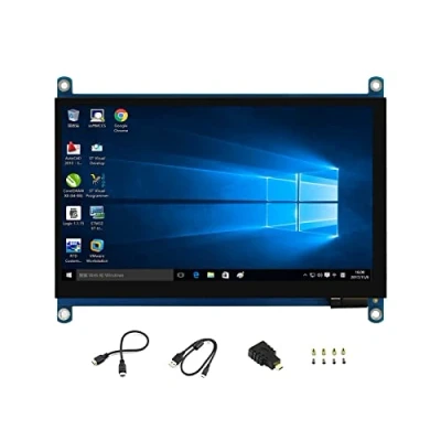 Image of 7inch QLED Quantum Dot Display 1024 x 600 Capacitive Touch Screen IPS LCD G Toughened Glass Panel with Wider Color Gamut,More Pure Chroma for Raspberry Pi, Jetson Nano