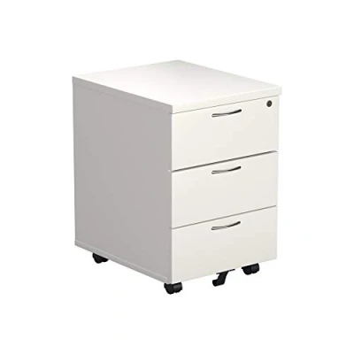 Image of Office Hippo Heavy Duty 3 Drawer Mobile Pedestal Storage Cabinet, Storage, Cabinet with Lockable 5 Year Wty White