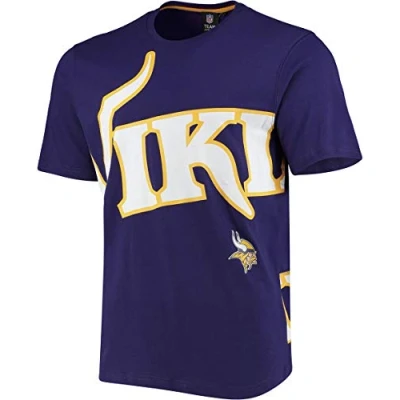 Image of Fanatics Minnesota Vikings Mens T Shirt Purple Cotton Size Small