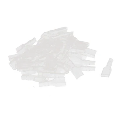 Image of Sourcingmap 50pcs 6.3mm PVC Female Spade Connector Terminal Sleeve Clear