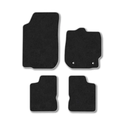 Image of Car Mats Compatible with Dacia Duster (2010 2018) Tailored Fit Grey Carpet Floor Set Accessory Custom 4 Pieces Anti Slip Backing &amp; Binding Trim Edge