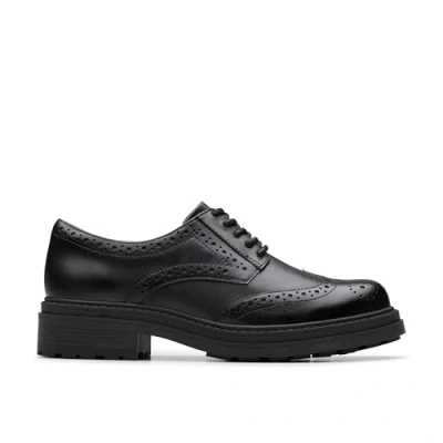 Image of Clarks Women&#039;s Orinoco3 Derby, Black Leather, 6 UK
