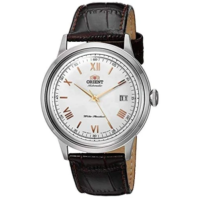 Image of ORIENT Men&#039;s Analogue Japanese Automatic Watch with Leather Strap FAC00008W0