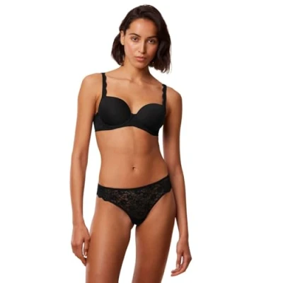 Image of Triumph Womens Amourette Hipster Thong Black Polyamide Size Small