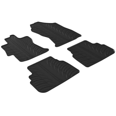 Image of GLEDRING Rubber Mats Set Compatible with Subaru XV II (Crosstrek) 2017 Onwards (T Profile 4 Piece + Mounting Clips)