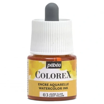 Image of Pébéo Colorex Ink 45 ml Light Yellow Watercolour Velvety Multi Tool Drawing for All Media