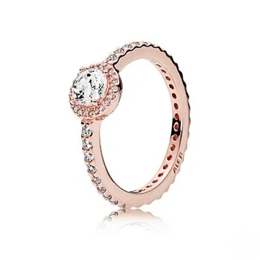 Image of Pandora Sparkling Infinity Stud Earrings 14k Rose Gold with Cubic Zirconia for Women Gift Her No Box