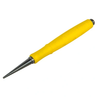 Image of Stanley Dynagrip Nail Punch 1/32In 0 58 911, Yellow/Silver