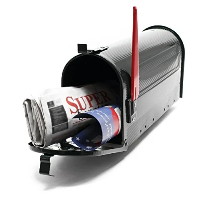 Image of US Mailbox black American Design Letterbox Postbox Letter Mail Post Box
