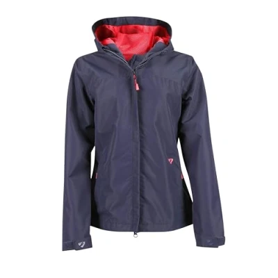 Image of Shires Aubrion Cloudburst Young Rider Childrens Rain Coat Navy Blue 13 14 Years