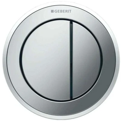 Image of Geberit remote flush actuation type 10, pneumatic, for dual flush, furniture actuator Chrome 116.057.KH.1