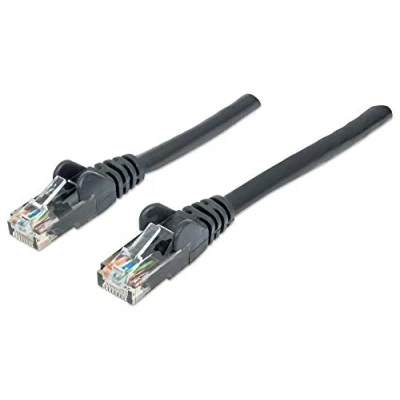 Image of Intellinet Network Patch Cable, Cat6, 20m, Black, CCA, U/UTP, PVC, RJ45, Gold Plated Contacts, Snagless, Booted, Polybag