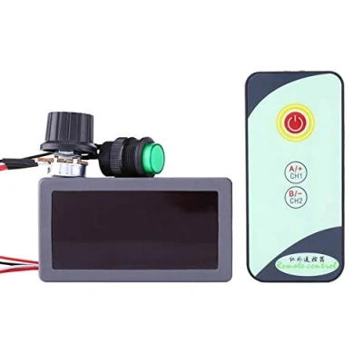 Image of DC Motor Governor Digital Display with Infrared Remote Control, 6V 12V 24V PWM Speed Controller Shift Adjuster Built in Battery