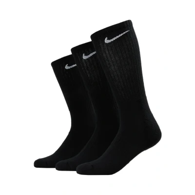 Image of Nike Performance Everyday CUSH CREW 3 PACK Sports socks, Size: 2 5, Black/white