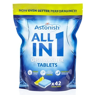 Image of Astonish All in 1 Dishwasher Tablets Lemon 4x42&#039;s (168)