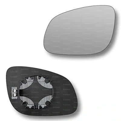 Image of Less4spares Replacement Wing Mirror Glass Left Compatible with Porsche Cayenne 2002 2006 CLIP ON Passnager Near Side N/S Heated Convex