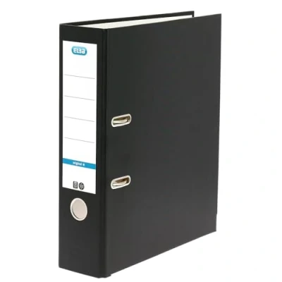 Image of Elba A4 80 mm Board Lever Arch File Black