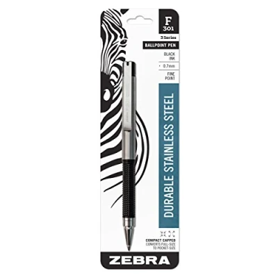 Image of Zebra F 301 Compact Ballpoint Black .7mm 27411 Pack Of 6